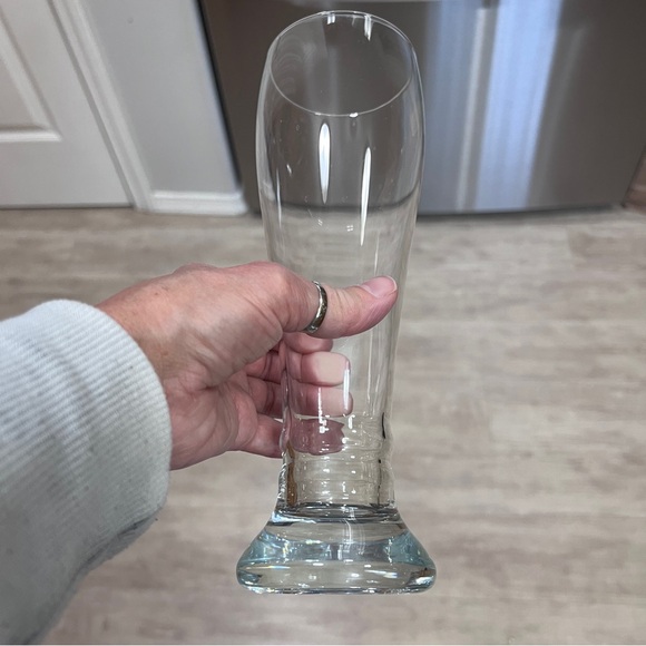 Zweisel Glas Crystal Beer Glass Stein Stamped Germany Blue Tinted Base Vintage - Picture 6 of 6